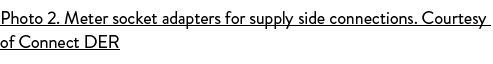 Photo 2  Meter socket adapters for supply side connections  Courtesy of Connect DER