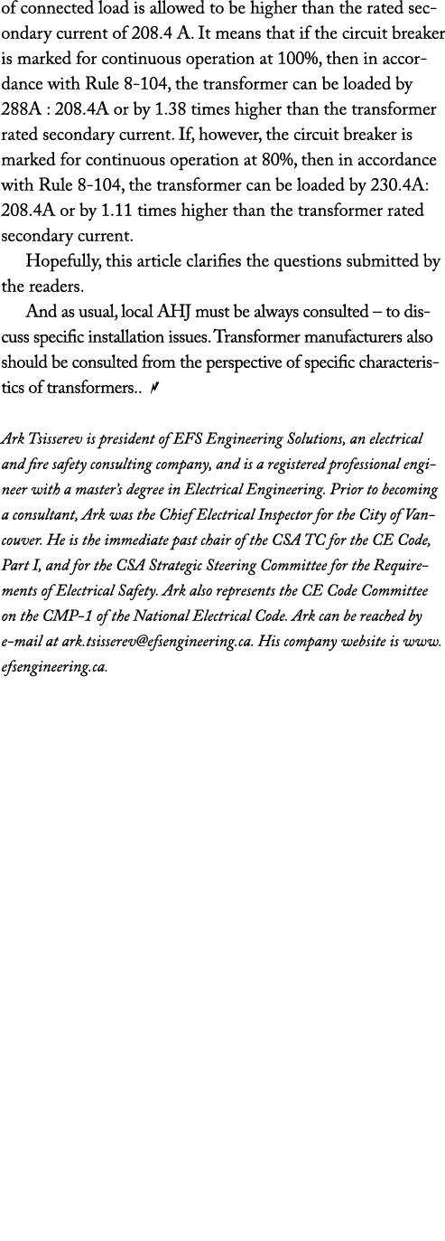 of connected load is allowed to be higher than the rated secondary current of 208 4 A  It means that if the circuit b   