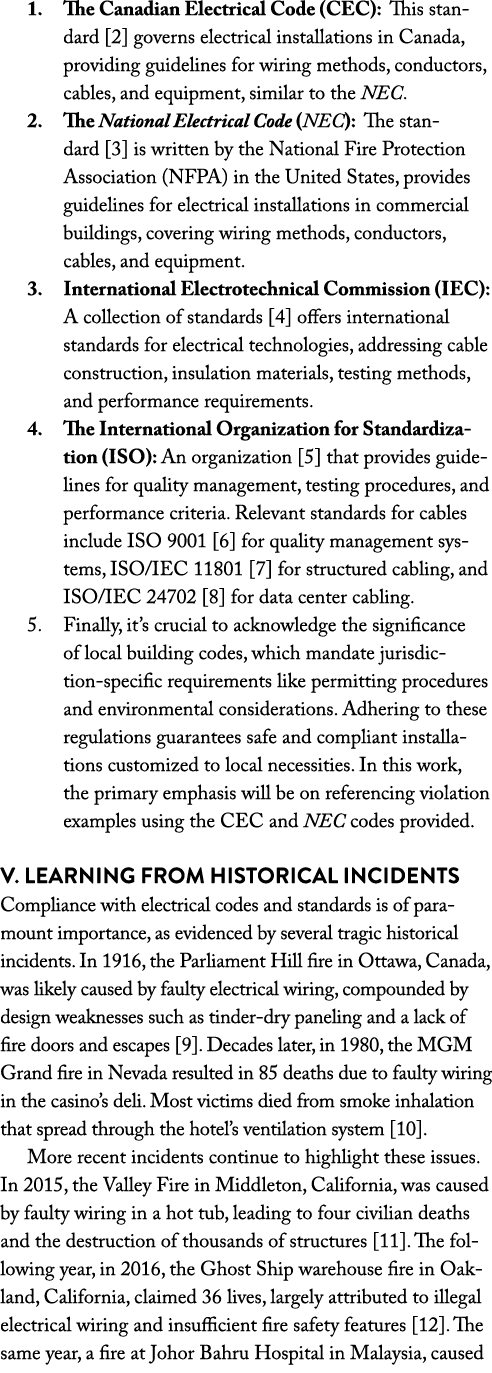 1. The Canadian Electrical Code (CEC): This standard [2] governs electrical installations in Canada, providing guidel...
