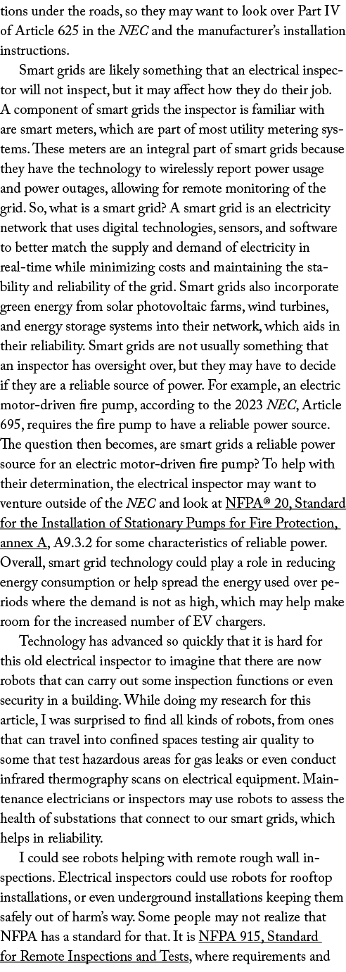 tions under the roads, so they may want to look over Part IV of Article 625 in the NEC and the manufacturer’s install...