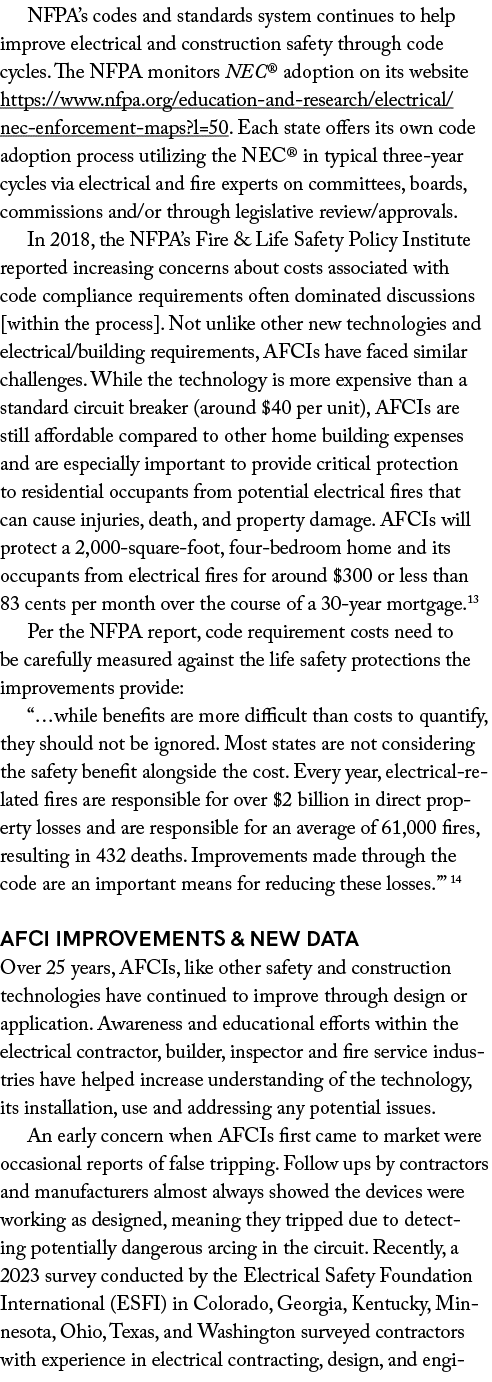 NFPA’s codes and standards system continues to help improve electrical and construction safety through code cycles. T...