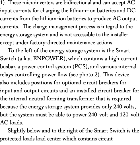 1). These microinverters are bidirectional and can accept AC input currents for charging the lithium ion batteries an...
