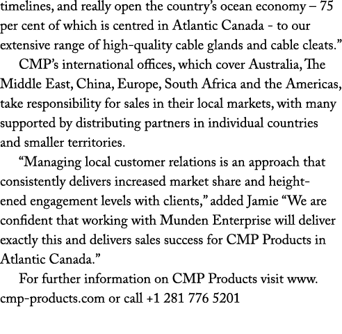 timelines, and really open the country’s ocean economy – 75 per cent of which is centred in Atlantic Canada to our ex...