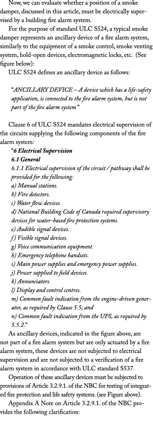 Now, we can evaluate whether a position of a smoke damper, discussed in this article, must be electrically supervised...
