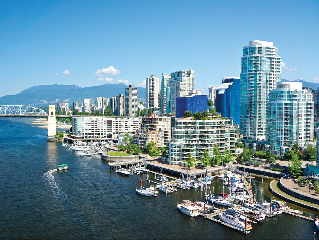 Beautiful view of Vancouver, British Columbia, Canada