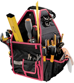 Stuffed Tool Bag With Handle - Isolated