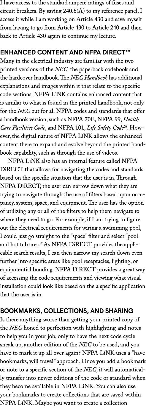 I have access to the standard ampere ratings of fuses and circuit breakers. By saving 240.6(A) to my reference panel,...