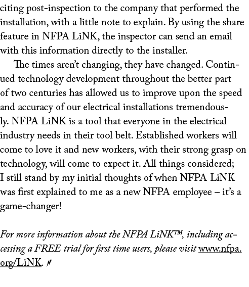 citing post inspection to the company that performed the installation, with a little note to explain. By using the sh...