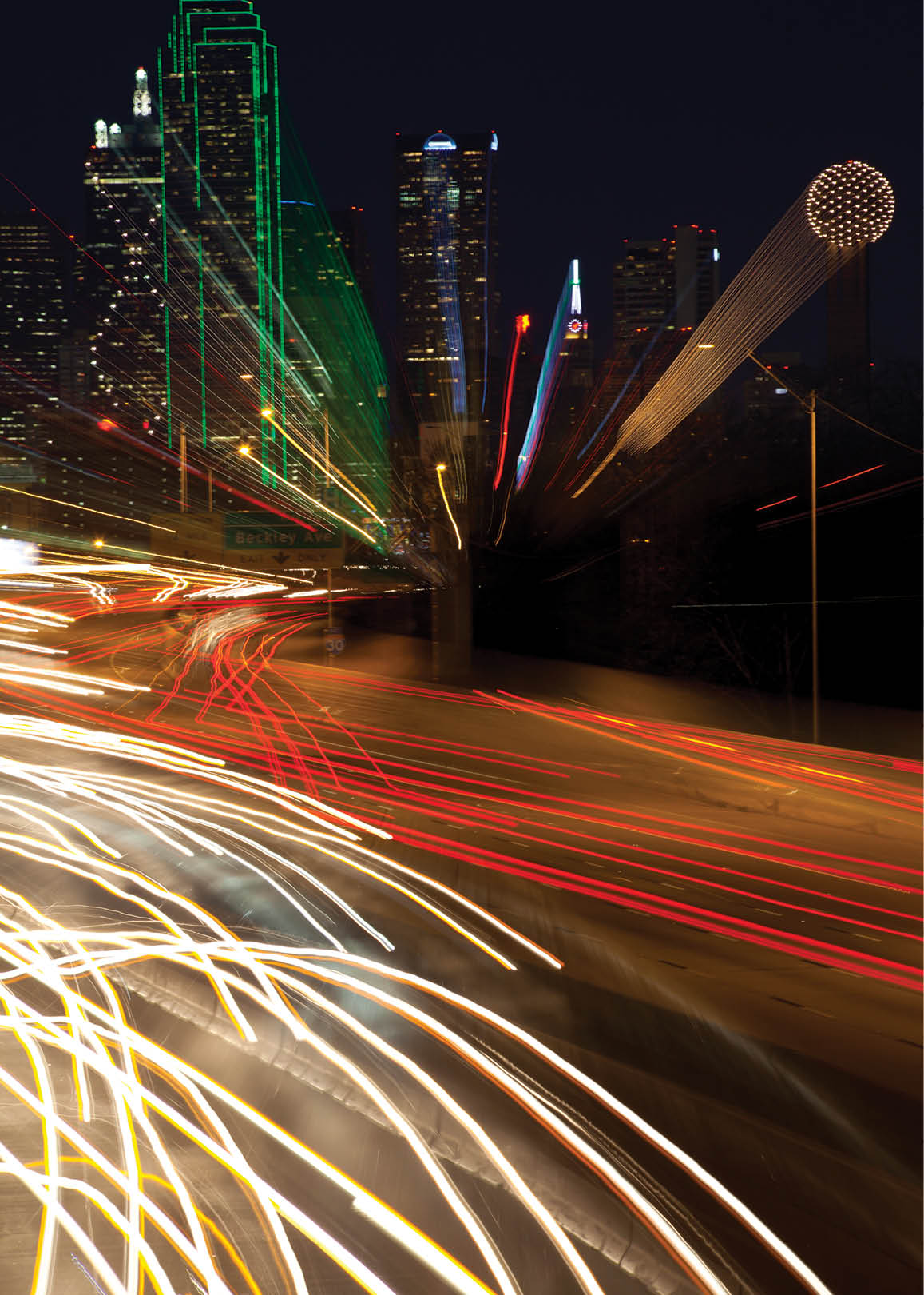 Abstract of downtown Dallas Texas using the zoom on the lens