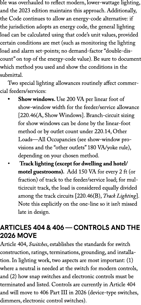 ble was overhauled to reflect modern, lower wattage lighting, and the 2023 edition maintains this approach. Additiona...