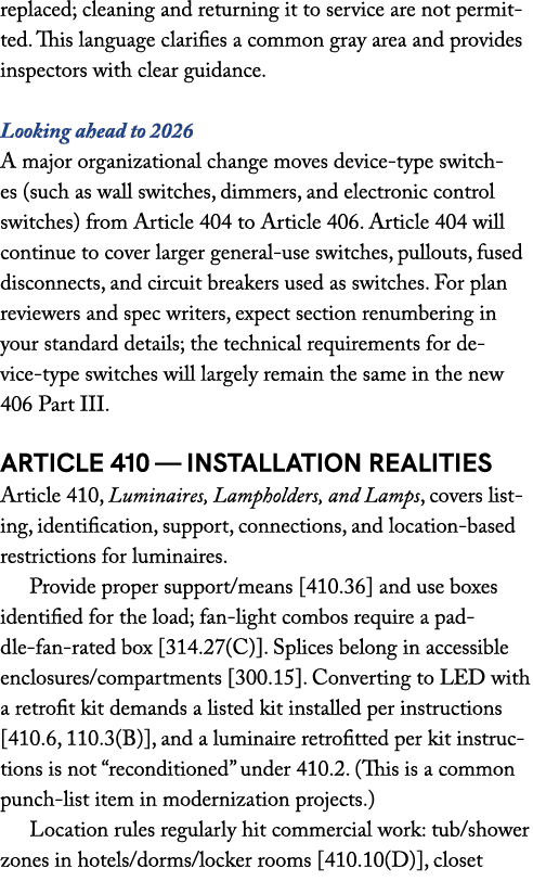 replaced; cleaning and returning it to service are not permitted. This language clarifies a common gray area and prov...