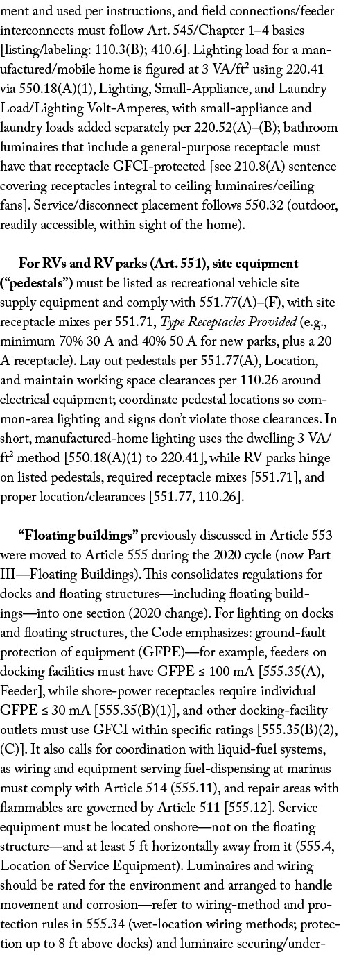 ment and used per instructions, and field connections/feeder interconnects must follow Art. 545/Chapter 1–4 basics [l...