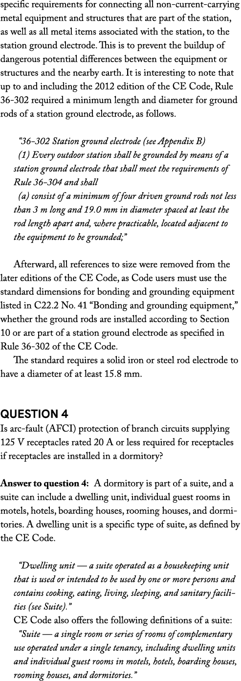 specific requirements for connecting all non current carrying metal equipment and structures that are part of the sta...