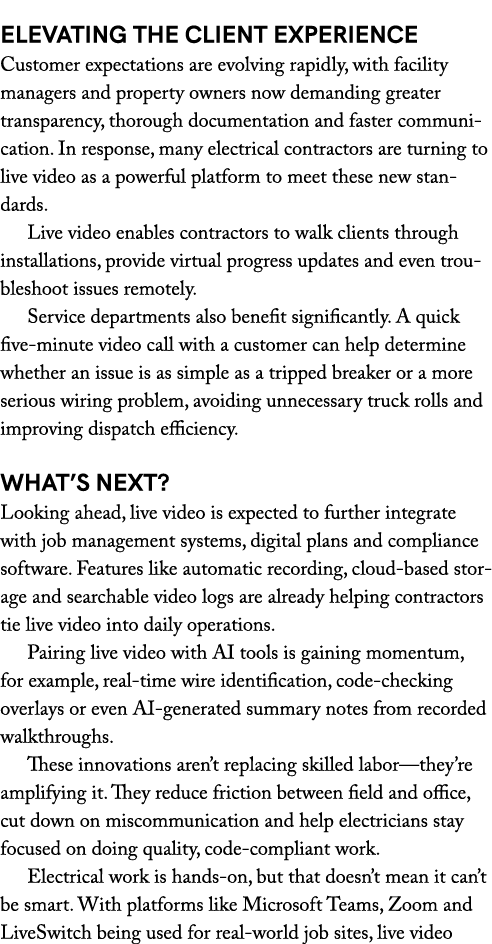  Elevating the Client Experience Customer expectations are evolving rapidly, with facility managers and property owne...