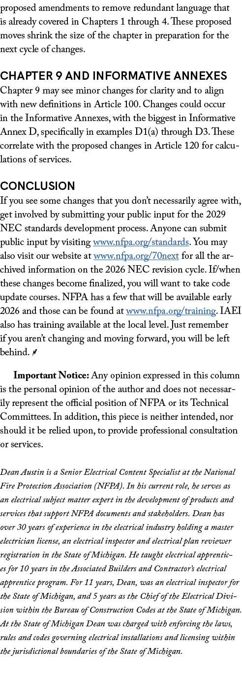 proposed amendments to remove redundant language that is already covered in Chapters 1 through 4. These proposed move...