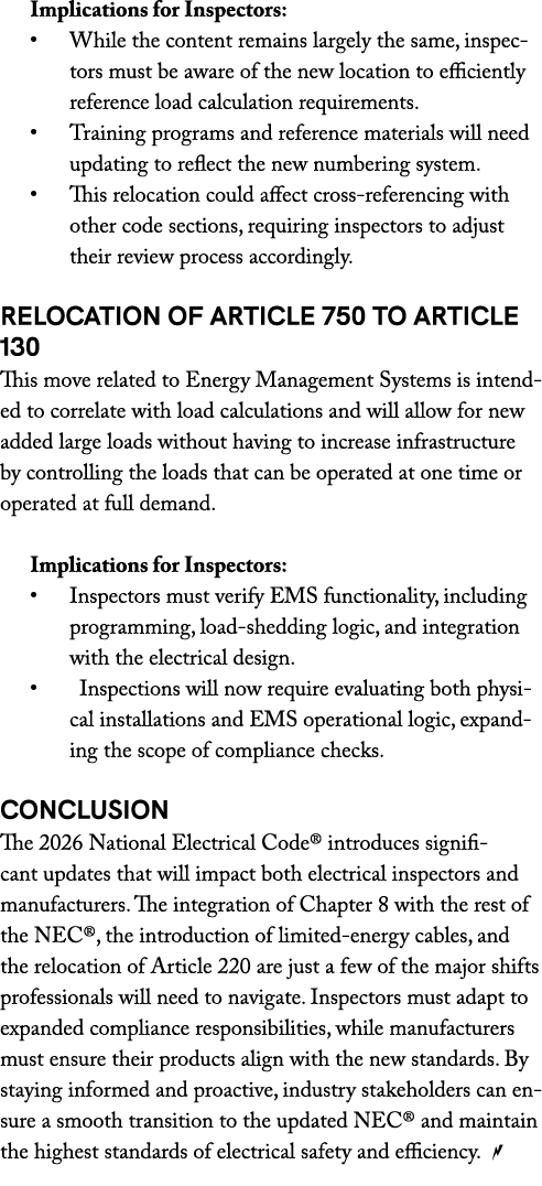 Implications for Inspectors: • While the content remains largely the same, inspectors must be aware of the new locati...
