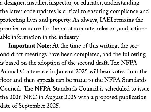 a designer, installer, inspector, or educator, understanding the latest code updates is critical to ensuring complian...