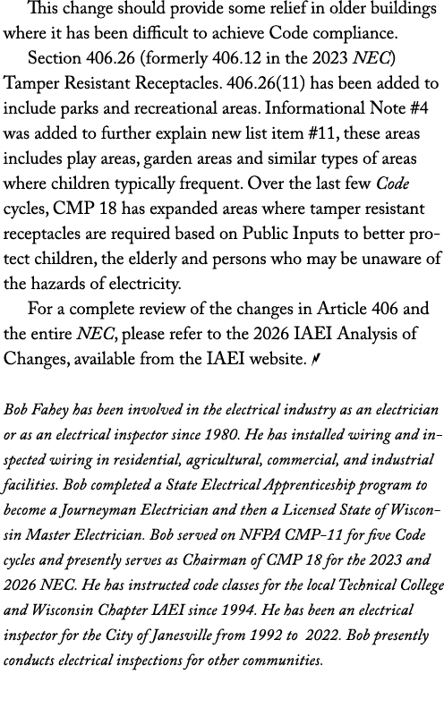 This change should provide some relief in older buildings where it has been difficult to achieve Code compliance. Sec...