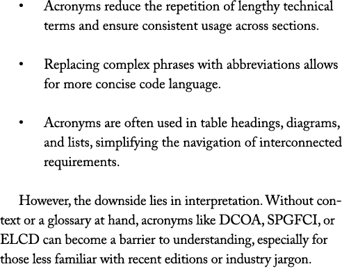 • Acronyms reduce the repetition of lengthy technical terms and ensure consistent usage across sections. • Replacing ...