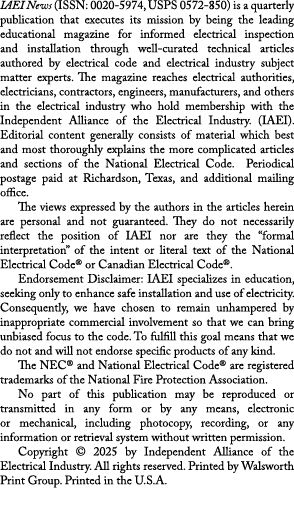 IAEI News (ISSN: 0020 5974, USPS 0572 850) is a quarterly publication that executes its mission by being the leading ...