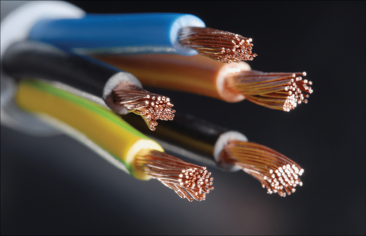 Macro detail of some cables.