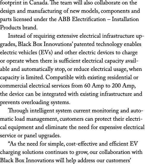 footprint in Canada. The team will also collaborate on the design and manufacturing of new models, components and par...