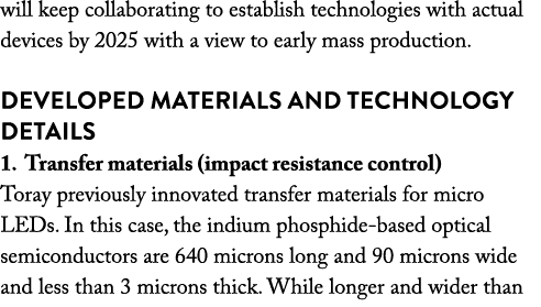 will keep collaborating to establish technologies with actual devices by 2025 with a view to early mass production. D...