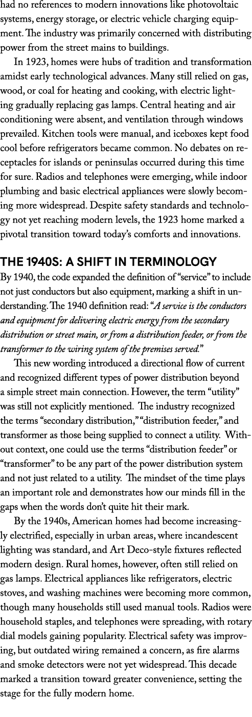 had no references to modern innovations like photovoltaic systems, energy storage, or electric vehicle charging equip...