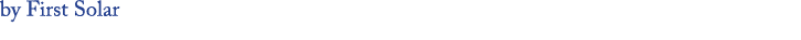 by First Solar