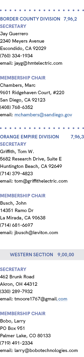  BORDER COUNTY Division 7,96,2 Secretary Jay Guerrero 2340 Meyers Avenue Escondido, CA 92029 (760) 334 1934 email: ja...