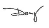 A signature of a person named Doug. Description generated by AI