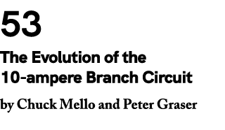 53 The Evolution of the 10 ampere Branch Circuit by Chuck Mello and Peter Graser