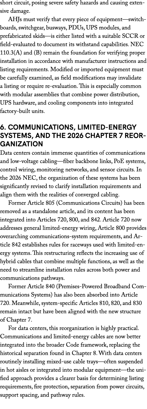 short circuit, posing severe safety hazards and causing extensive damage. AHJs must verify that every piece of equipm...