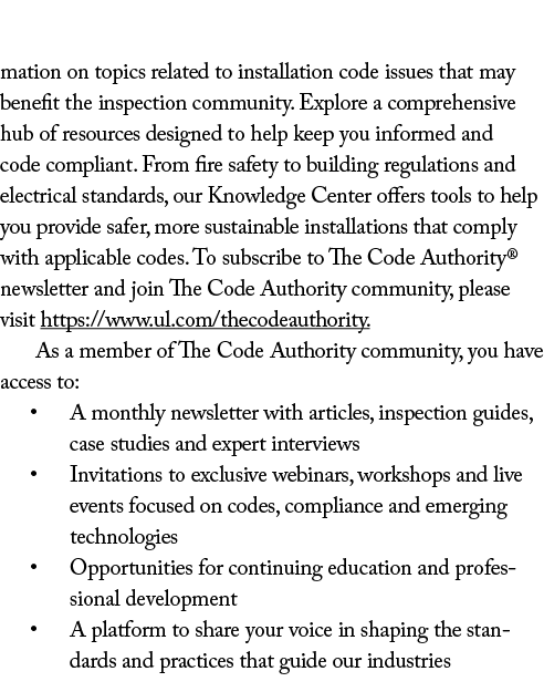mation on topics related to installation code issues that may benefit the inspection community. Explore a comprehensi...