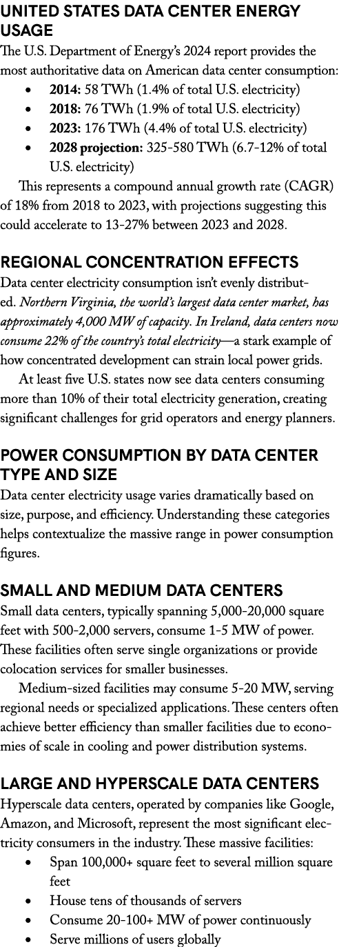 United States Data Center Energy Usage The U.S. Department of Energy’s 2024 report provides the most authoritative da...