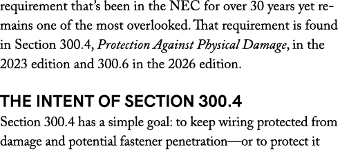 requirement that’s been in the NEC for over 30 years yet remains one of the most overlooked. That requirement is foun...