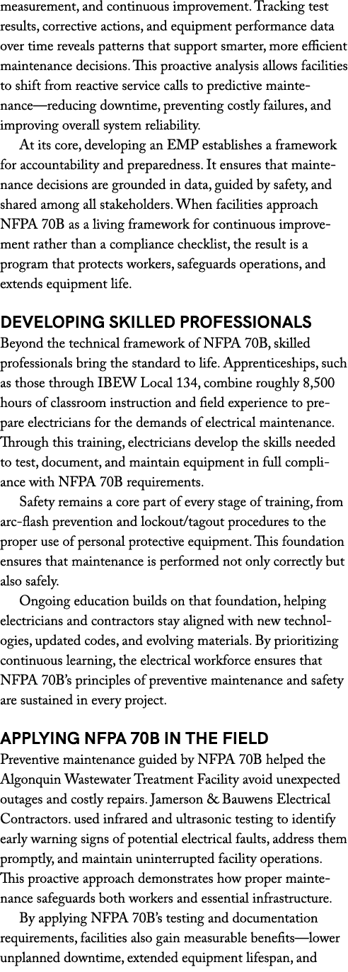 measurement, and continuous improvement. Tracking test results, corrective actions, and equipment performance data ov...