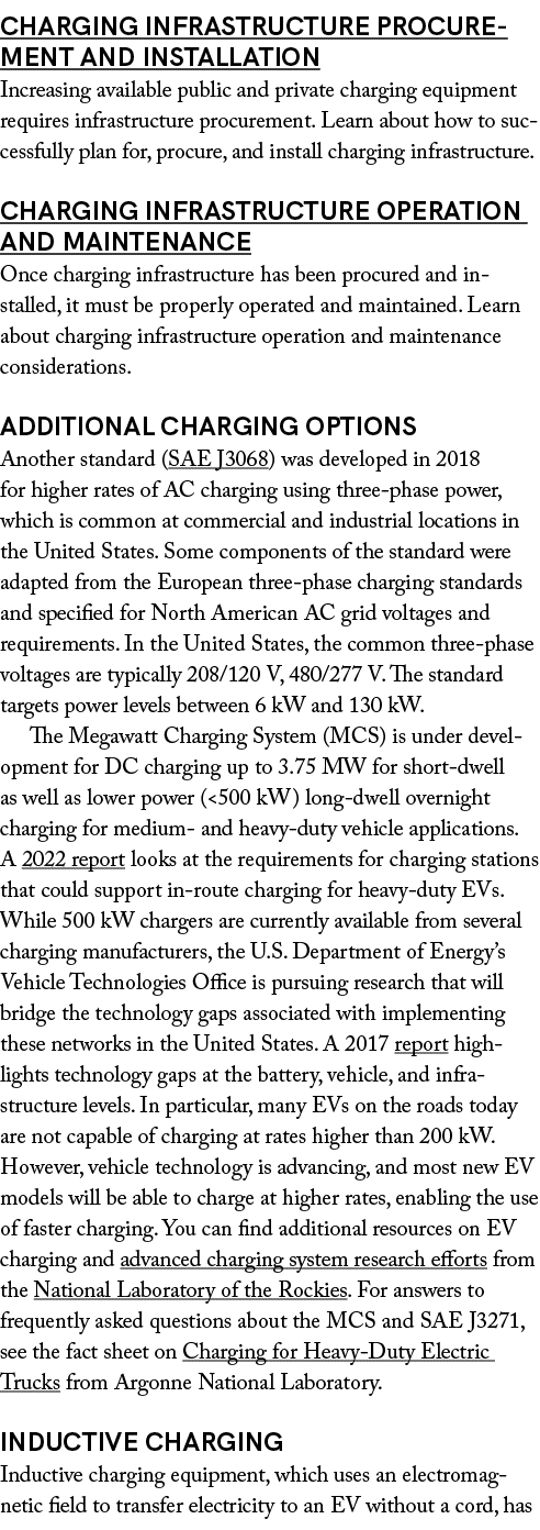 Charging Infrastructure Procurement and Installation Increasing available public and private charging equipment requi...