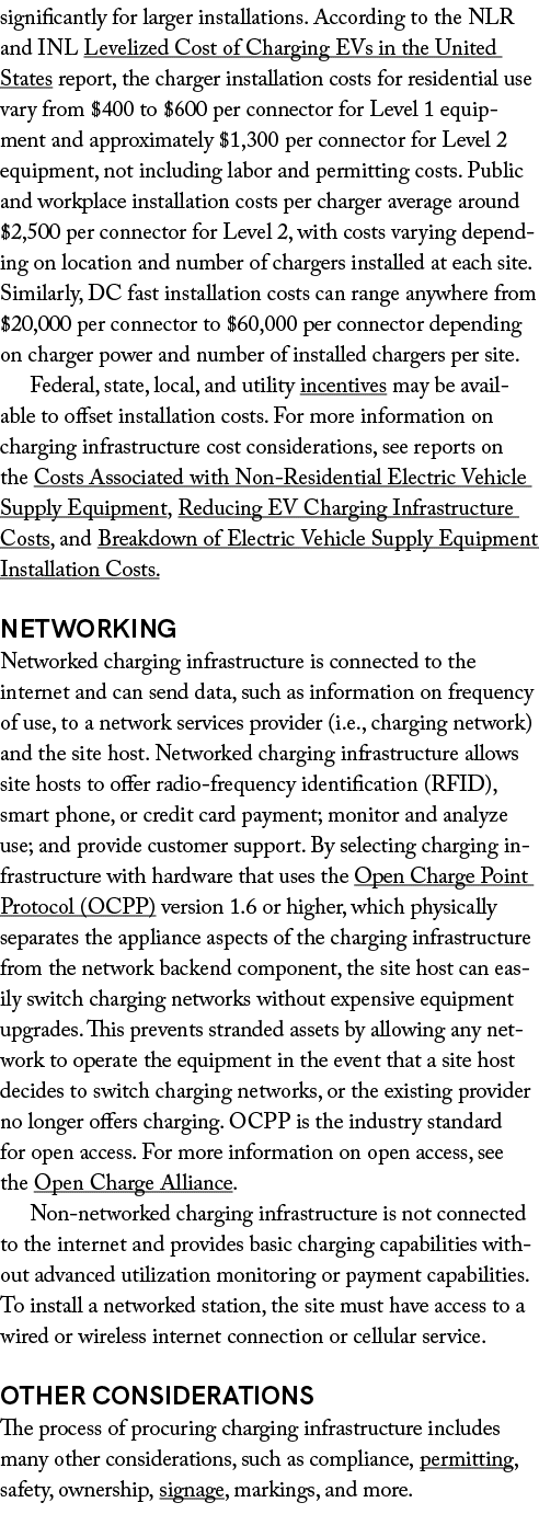 significantly for larger installations. According to the NLR and INL Levelized Cost of Charging EVs in the United Sta...