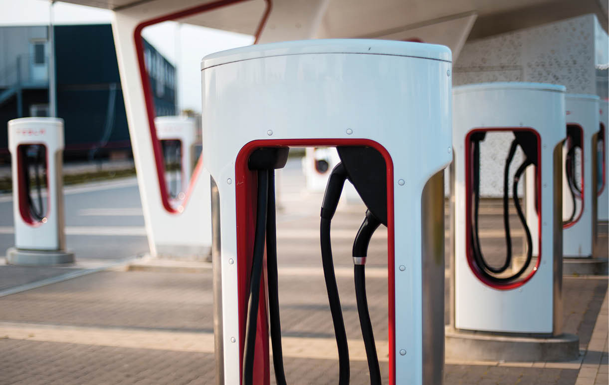 Electric pump for car. Close up.