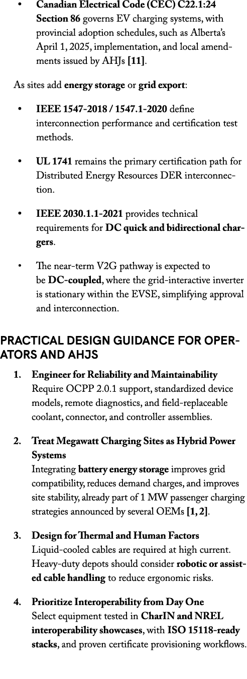 • Canadian Electrical Code (CEC) C22.1:24 Section 86 governs EV charging systems, with provincial adoption schedules,...