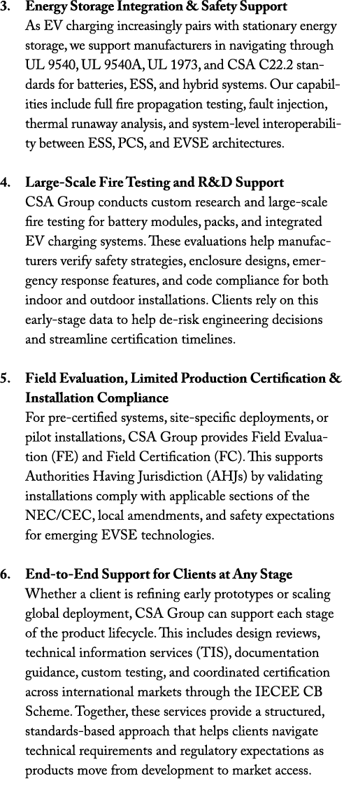 3. Energy Storage Integration & Safety Support As EV charging increasingly pairs with stationary energy storage, we s...