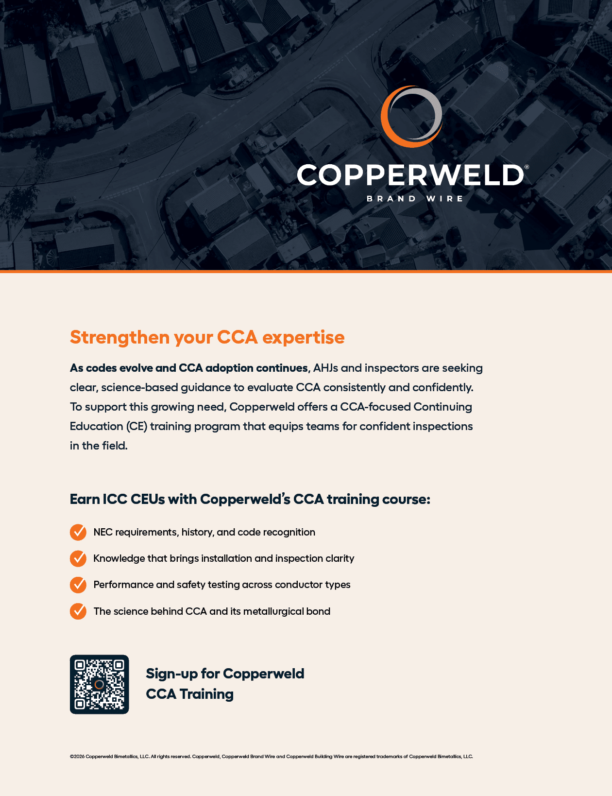 A flyer for a training course by Copperweld. AI generated content